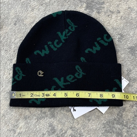 NWT Eugenia Kim x Wicked Frances Beanie Wool Knit Hat Black Green Logo